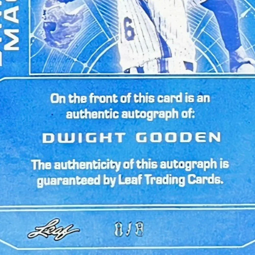 2025 Dwight Gooden 8/8 Strikeout Machine Auto RARE New York Mets HOF